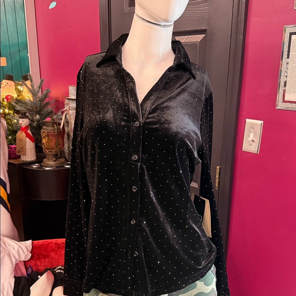 Black velvet. Silver sparkles